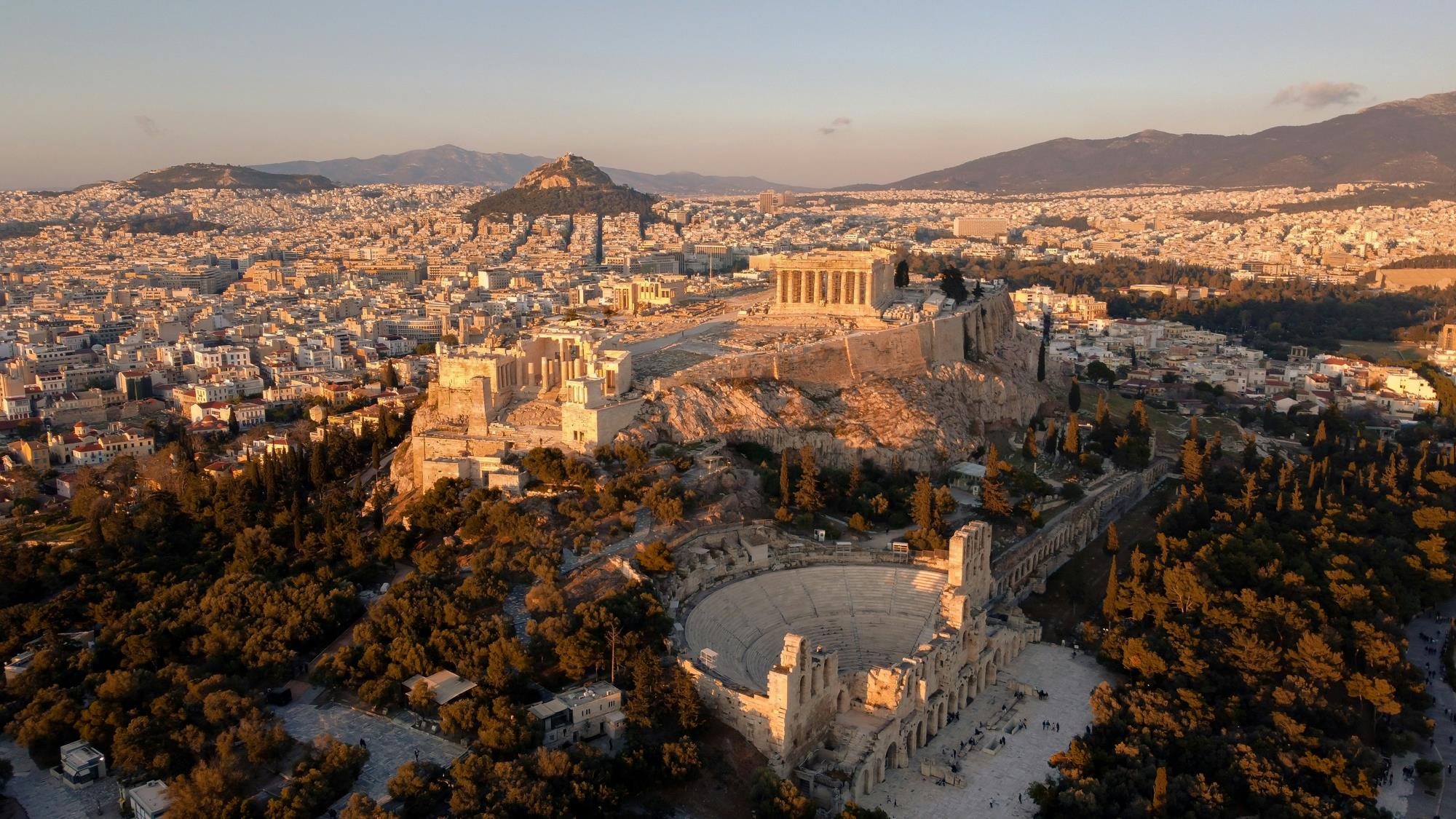 Aerial view of Athens